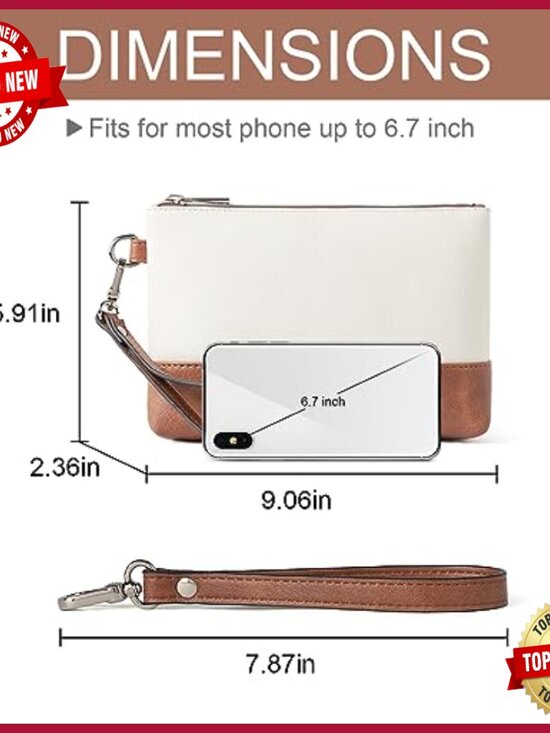 Small Leather Backpack Purse with Large Capacity Wristlet Clutch Wallet main image 4